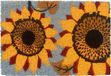 Merkloos Relaxdays Deurmat kokos - zonnebloemen - 60x40 cm - antislip