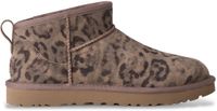 UGG Bruine Ultra Mini Spotted Classic leren enkellaarsjes