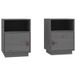 VidaXL Nachtkastjes 2 st 40x34x55 cm massief grenenhout grijs