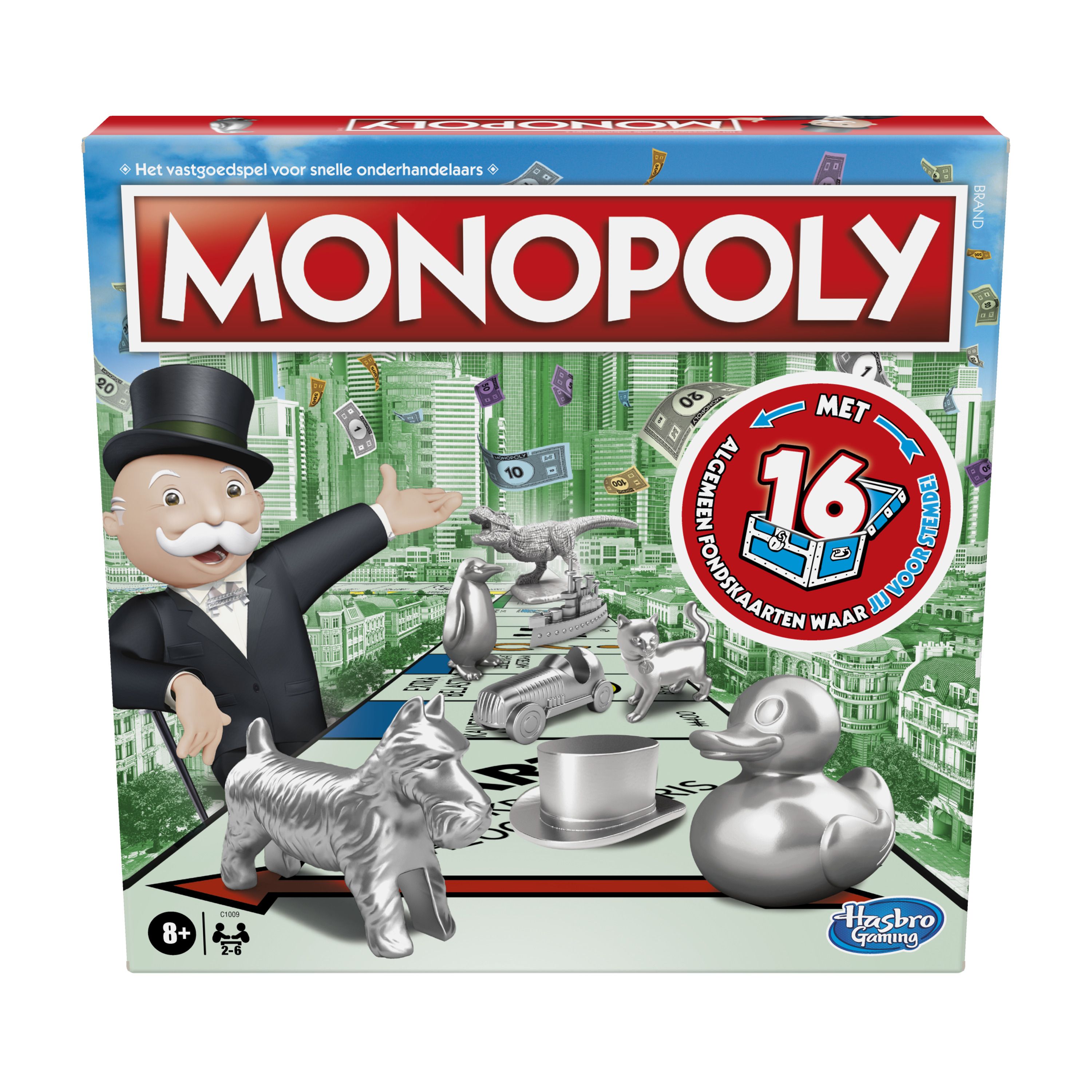 Monopoly Classic Board Game - Strategy Game for Adults & Kids - Dutch Version - Ages 8+