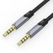 Watio Wave Audiokabel, stereokabel, 3,5 mm jack naar 3,5 mm jackstekker, lengte 0,5 m, grijs, flexibel en duurzaam