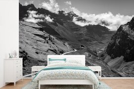 Nr1Wallpaper Behang - Fotobehang Bolivia - Weg - Zwart - Wit - Breedte 420 cm x hoogte 280 cm