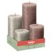 Bolsius - Rustic 4 verpakkingen - champagne en taupe - ongeparfumeerd - natuurlijke plantenverzorging - zonder palmolie