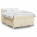 Maison Exclusive - Boxspringbed avec matelas, couleur crème, 140x190 cm, rembourré