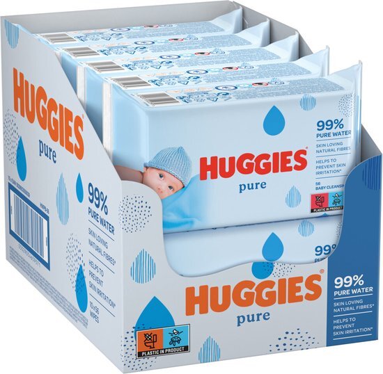 Huggies Pure - 10 x 56 Billendoekjes