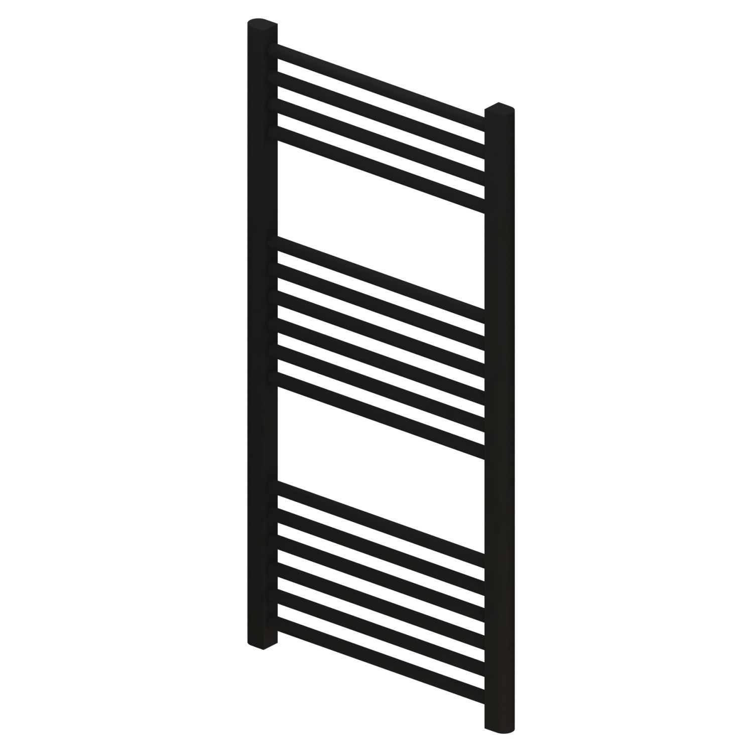 Boss & Wessing Wingrave Radiator 100x60 cm Mat Zwart Zij-onderaansluiting (573 watt)