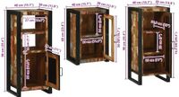 vidaXL Badkamermeubel Set 3-delig Multikleur 40 x 35 x 90 cm