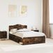 vidaXL Bedframe Rook Eiken 120 x 200 cm Massief Grenenhout