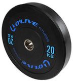 Plaque de pare-chocs olympique Olive en caoutchouc 20 kg Argent 20 kg