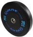 Plaque de pare-chocs olympique Olive en caoutchouc 20 kg Argent 20 kg