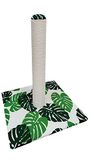 Croci Green Leaves Hoge krabpaal, 62 cm hoog, voor volwassenen, katten, groot en klein, krabpaal, boomkrabpaal, accessoires en spelletjes voor dieren, rustgevend spel voor katten