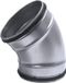 R-Vent SAFE gladde bocht 45 graden voor rond luchtkanaal 125mm SBDS125 Grijs