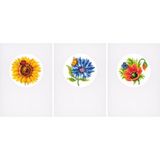 VERVACO Kruissteek Borduurkaart Kit ZOMERBLOEMEN SET VAN 3