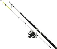 FISH-XPRO Boat Pro - 2.10m - Boothengelset - Wit - Zeevisset - Boothengel met Molen - Vislijn