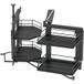 Häfele Coulisse pivotante d'armoire d'angle avec amortisseur, charge max. 30 kg, tablettes anthracite - pivotant vers la gauche