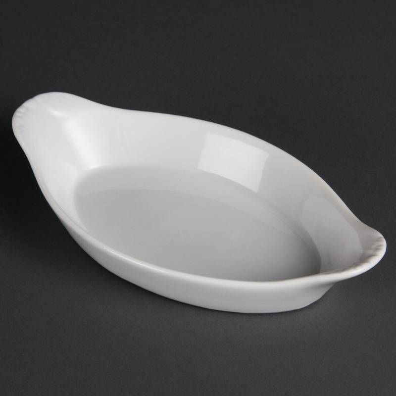 Olympia porseleinen gratineerschaal 20 x 11 cm ovaal - 5050984000744
