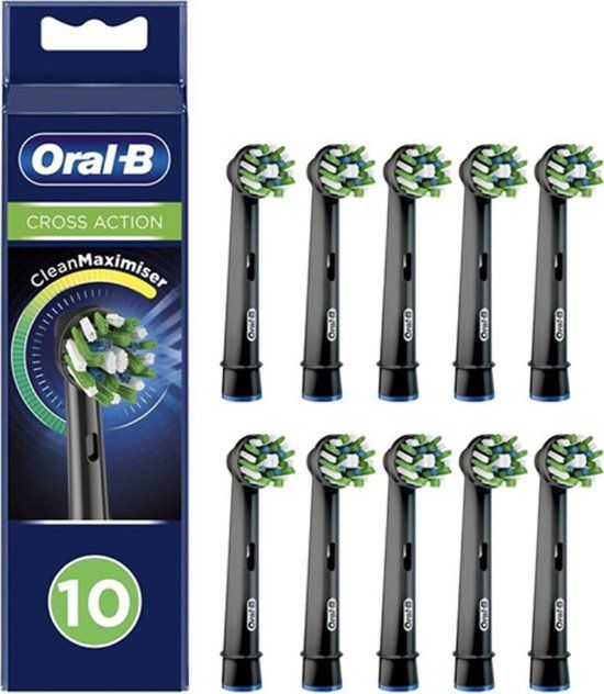 Oral-B CrossAction Black Edition CleanMaximiser opzetborstels - 10 stuks