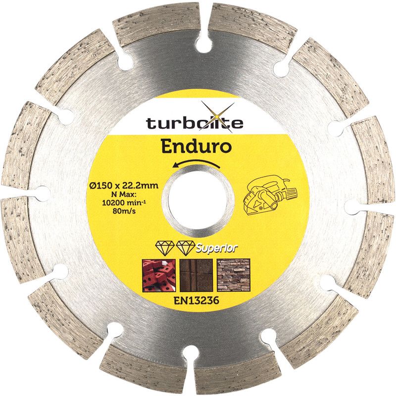 Turbolite Superior Enduro Diamond Cutting Disc Universal 150x22.2mm