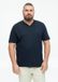 s.Oliver - Hommes - T-shirt en coton avec imprimé logo et col en V - Bleu marine - 3XL