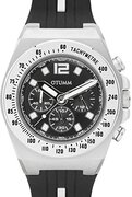 Otumm Atletiek Chrono Staal Zwart 45mm Unisex Atletiek Horloge