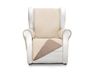Martina Home Milano Bankovertrek, gevoerd, omkeerbaar, 1-zits, beige/leer