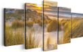 Artaza Canvas Schilderij Vijfluik Strand En Duinen Tijdens Zonsondergang - 200x100cm