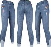 HKM dames Broek Patches Denim