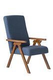 Fiammeta ESSEGI SRL stoel van hout, met ligfunctie, afneembare overtrek, blauw