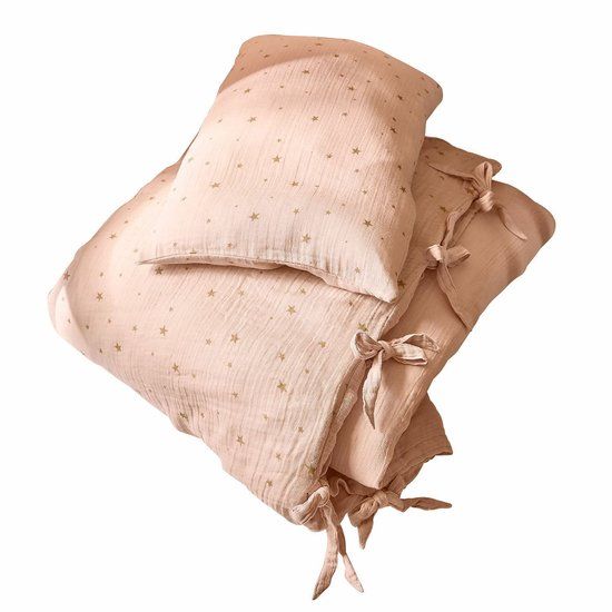 LOBERON Dekbedovertrekset Vianne roze/goudkleurig