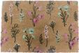 Merkloos Relaxdays Deurmat kokos - bloemen - 60 x 40 cm - antislip
