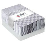 Glart 48SG 10-delige set theedoeken, keukendoeken, vaatdoeken, keukenhanddoeken, getwijnd, 50 x 70 cm, 100% katoen OEKO-TEX, grijs, voorgewassen