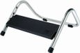 Markenlos Bol Footrest Step Boy Steel Tubes Four Way Adjustable Non-Slip 34.5 x 33.5 x 16.5 cm Shiny Nickel/Black