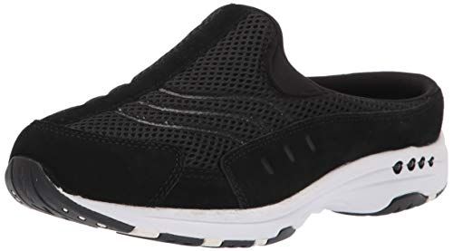 Easy Spirit Traveltime Mule - Dames - Zwart Suede - Maat 41 EU - Breed