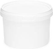 Garronda Emmer Met Deksel - 0,5 L - Verpakkingsemmer - Emmertje - Rond - Wit GD-PL-BIS-Whit