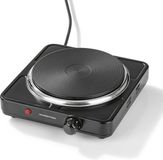 Gourmetmaxx Elektrische compacte kookplaat, 1500 W, traploze temperatuurregeling, geïntegreerde thermostaat, controlelampje, ideaal voor camping, kantoor en kleine keukens, voor potten tot 18,5 cm