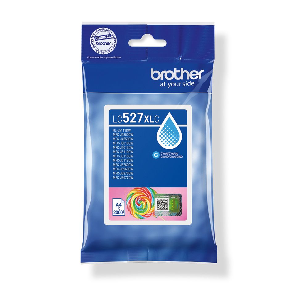 Brother LC527XLC Cyaan Ink Cartridge - High Yield - Original