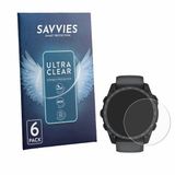Savvies Screenprotector voor Garmin Tactix 8 Amoled Cerakote (51 mm) - Folie Beschermfolie transparant 6 Stuks
