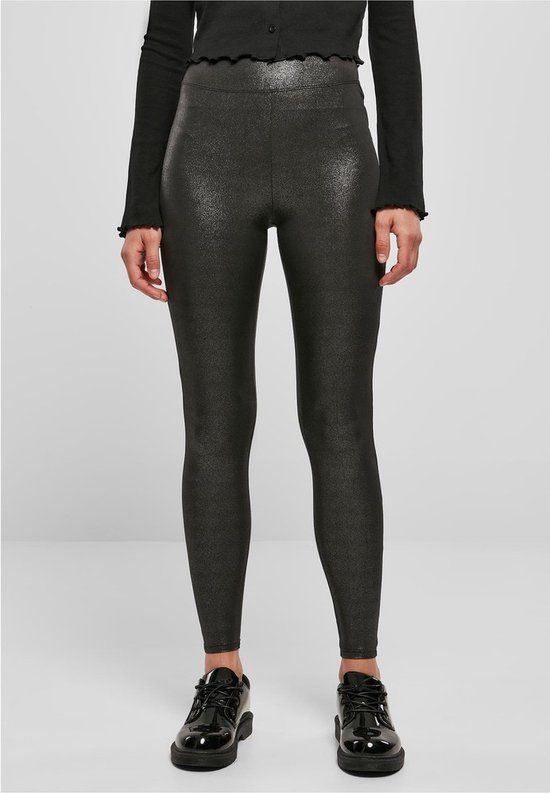 Urban Classics High Waist Glamour Legging - Sparklingblack - S