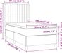 vidaXL Boxspring met matras taupe 90x190 cm