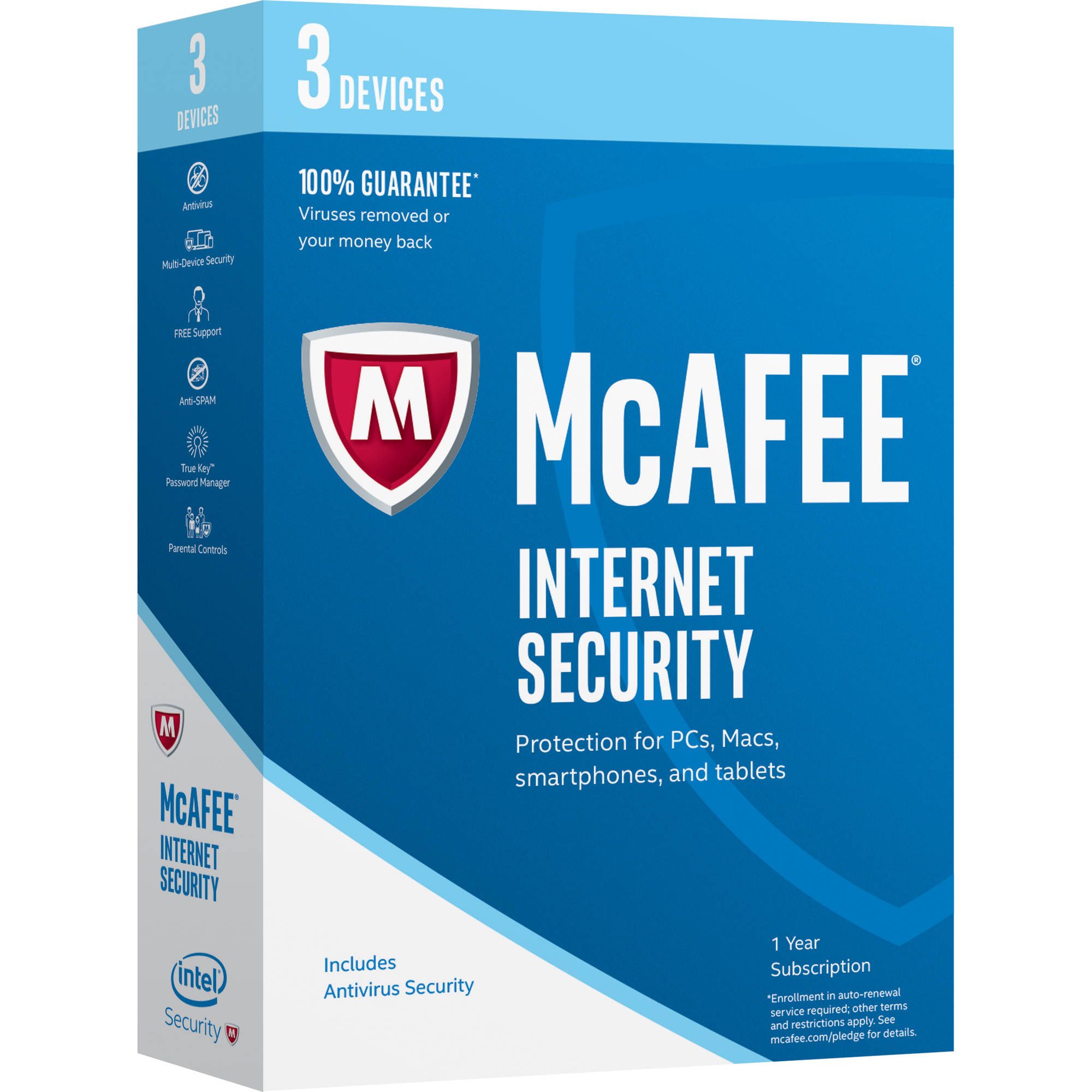 McAfee Internet Security 2017 - 3 gebruikers - 1 jaar - Nederlands - Fysieke media