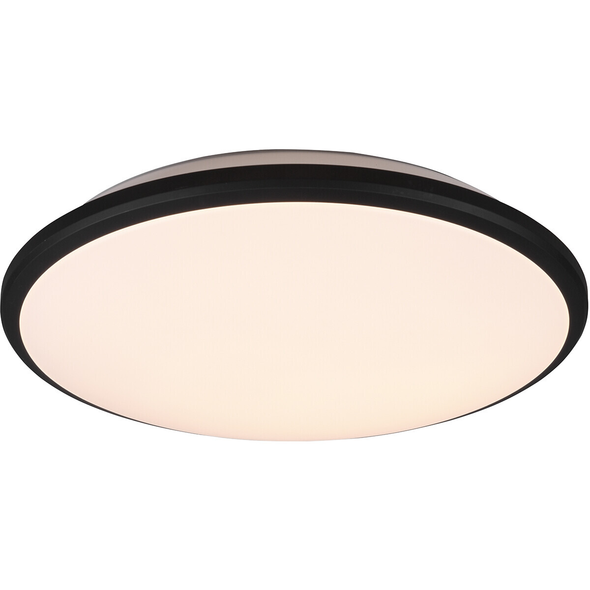 BES LED LED Plafondlamp - Trion Lombis - 20.5W - Warm Wit 3000K - Dimbaar - Rond - Mat Zwart - Kunststof