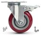 4 roues pivotantes robustes avec frein, 100 mm, capacité de charge 600 kg