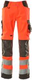 Mascot Pantalon Safe Supreme avec poches genoux 15579-860 - hi-vis rouge/gris foncé - C47 - 76