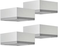 Sotech 4x meubelpoten MOTEL 65 x 65 mm hoogte 25 mm zilver-look geanodiseerd van aluminium