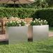 Maison Exclusive - Lot de 2 pots de jardin, argenté, 50 x 20 x 40 cm, en acier inoxydable