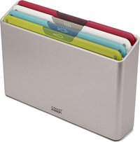 Joseph Joseph Folio™ Snijplankenset 4-delig - Medium - Multikleur - Kleurgecodeerd - Met Opbergstand - RVS Handgrepen