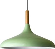 Bamyum Hanglamp Mintgroen Metaal Abajur Houten Onderdelen 35 cm