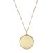 Fossil Vrouwelijke goudkleurige Stainless Steel met karabijnsluiting Ronde hanger ketting