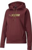 PUMA FIT PWR Fleece Trainingshoodie voor dames, auberginekleurig, maat XS