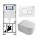 Geberit QeramiQ Dely Swirl Toiletset - Blanc Brillant